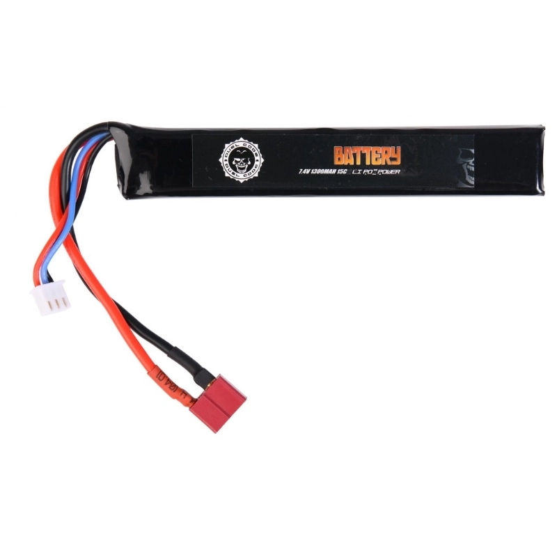 BATTERIE LIPO 7.4V 1300MAH 15C T-DEAN DUEL CODE