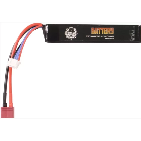 BATTERIE LIPO 11.1V 1100MAH 25C T-DEAN DUEL CODE