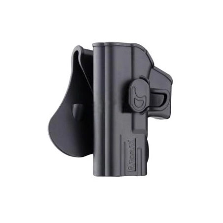 HOLSTER RIGIDE AMOMAX G2 GAUCHER GLOCK NOIR