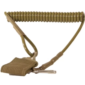 CABLE ÉLASTIQUE ANTI-PERTE PISTOLET - COULEUR NOIR & TAN -  DELTA TACTICS