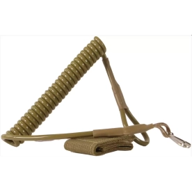 CABLE ÉLASTIQUE ANTI-PERTE PISTOLET - COULEUR NOIR & TAN -  DELTA TACTICS