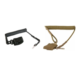 CABLE ÉLASTIQUE ANTI-PERTE PISTOLET - COULEUR NOIR & TAN -  DELTA TACTICS