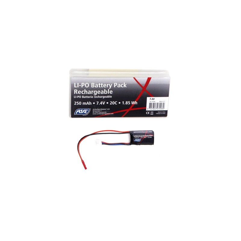 BATTERIE HPA ASG LIPO 250mah 7.4 BATTERIE HPA ASG LIPO 250mah 7.4