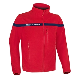 Veste Polaire SÉCU-ONE Sécurité Incendie rouge  Taille     XS