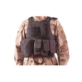 GILET PLATE CARRIER NOIR DELTA TACTICS V07