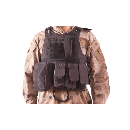 GILET PLATE CARRIER NOIR DELTA TACTICS V07