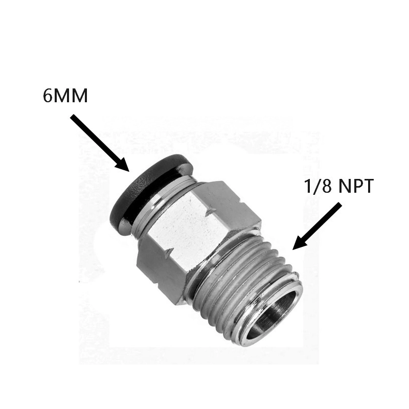 BalystiK Adaptateur 1/8 NPT male pour flexible 6mm