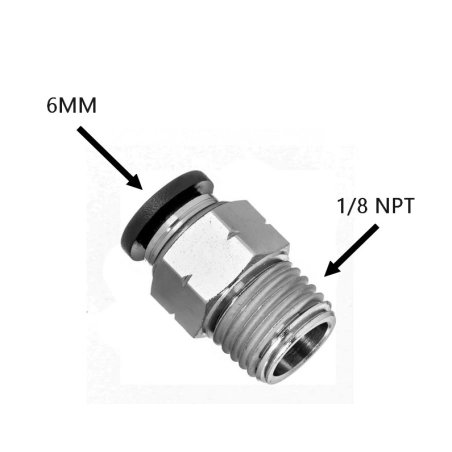 BalystiK Adaptateur 1/8 NPT male pour flexible 6mm