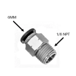 BalystiK Adaptateur 1/8 NPT male pour flexible 6mm