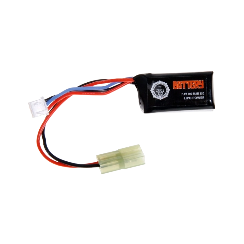 BATTERIE LIPO 7.4V 300 MAH 35C DUEL CODE