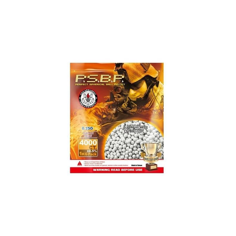 G&G PSBP BALL PELLETS 0.25G BLANC (PARFAIT 0.25)