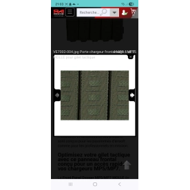 Porte chargeur frontal MP5 / MP7 MOLLE pour gilet tactique