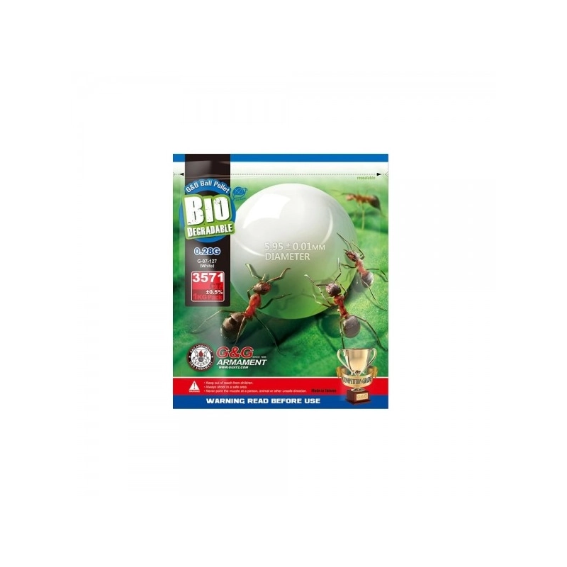 G&G BIO BILLES PELLETS 0.28g BLANC (G&G BIO 0.28)
