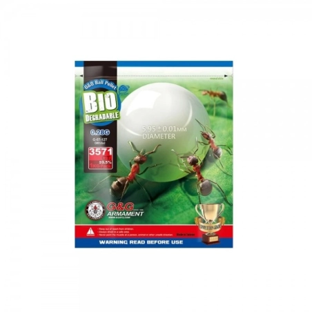 G&G BIO BILLES PELLETS 0.28g BLANC (G&G BIO 0.28)