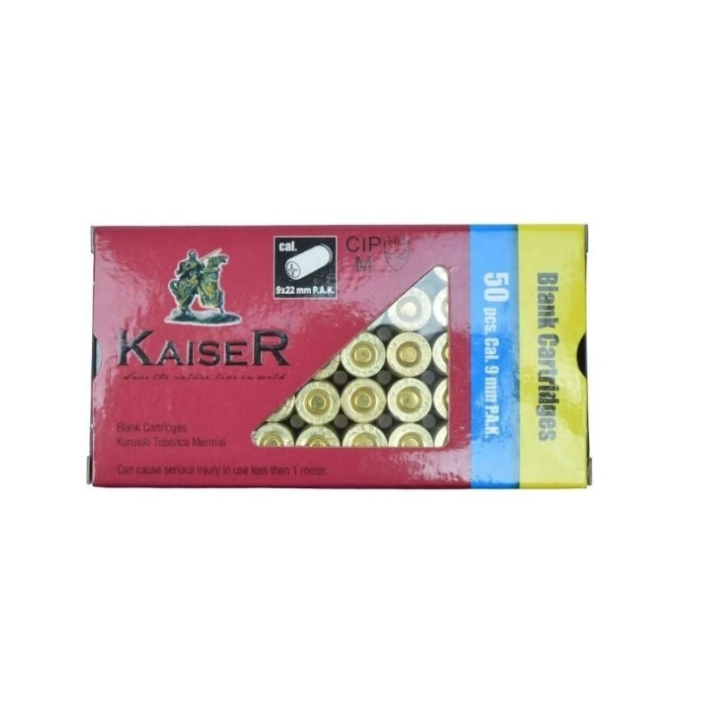 MUNITION À BLANC 9X22 KNALL KAISER MUNITION À BLANC 9X22 KNALL KAISER