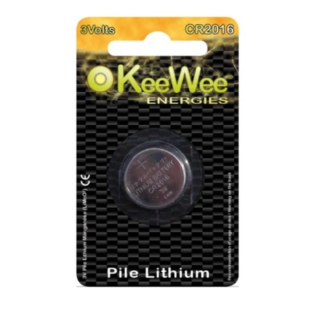 Pile bouton Lithium Manganese CR2016 (x1)