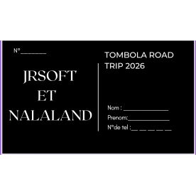 Tickets de Tombola - Road Trip de Nala Land 2026