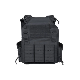 VESTE PORTE PLAQUES 600D QUICK DETACH NOIRE