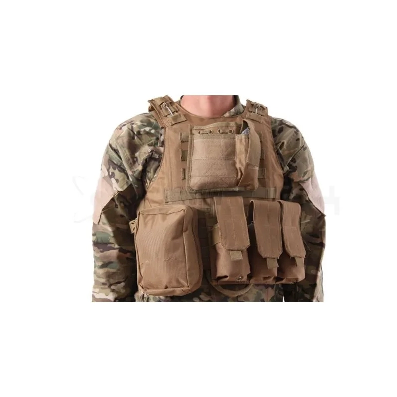 GILET PLATE CARRIER TAN DELTA TACTICS V07