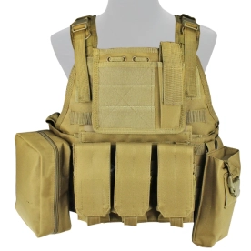 CHEST DE COMBAT AVEC POCHES TAN