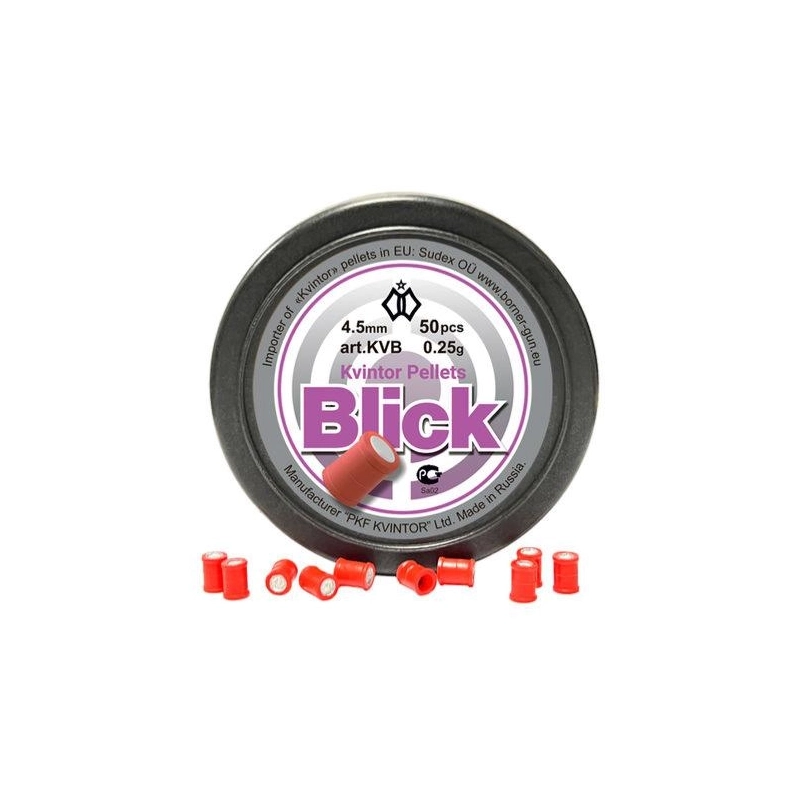 Plombs Explosifs 4.5mm 0.25g Boîte de 50 Kvintor Blick Plombs Explosifs 4.5mm 0.25g Boîte de 50 Kvintor Blick