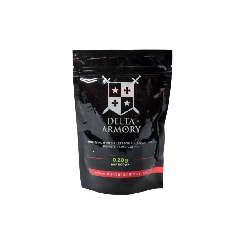 Delta Armory Billes BIO 0.20g en sachet 1000bbs