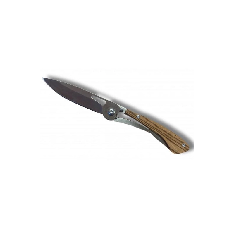 Couteau pliant Extra Plat Lame 7cm manche Bois