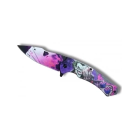 Couteau pliant ouverture assistée Joker/Poker lame 9cm +clip-ceinture