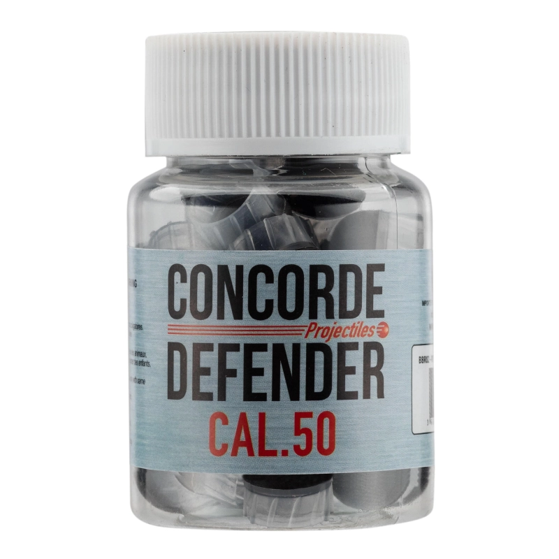 Cal. 50 - Billes de Défense à ailettes caoutchouc - Pot de 30 munitions Sniper Cal. 50 - Billes de Défense à ailettes caoutchouc - Pot de 30 munitions Sniper